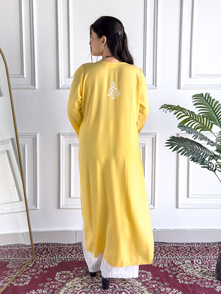 Tarini Rayon Chikankari Straight Kurta