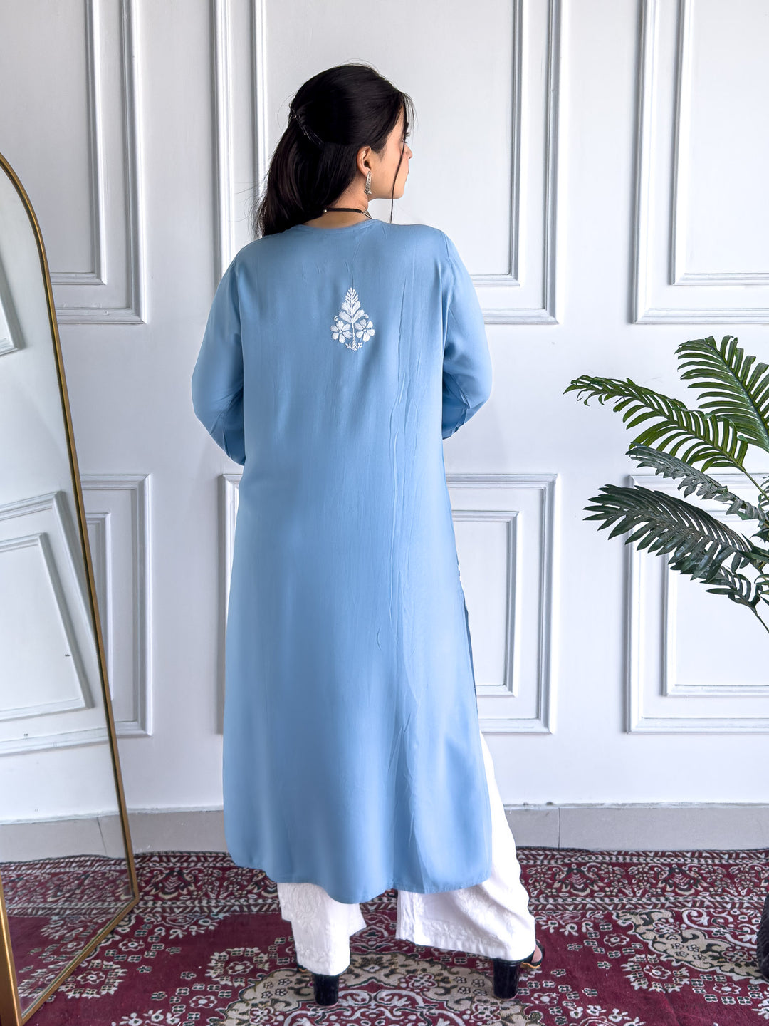 Tarini Rayon Chikankari Straight Kurta
