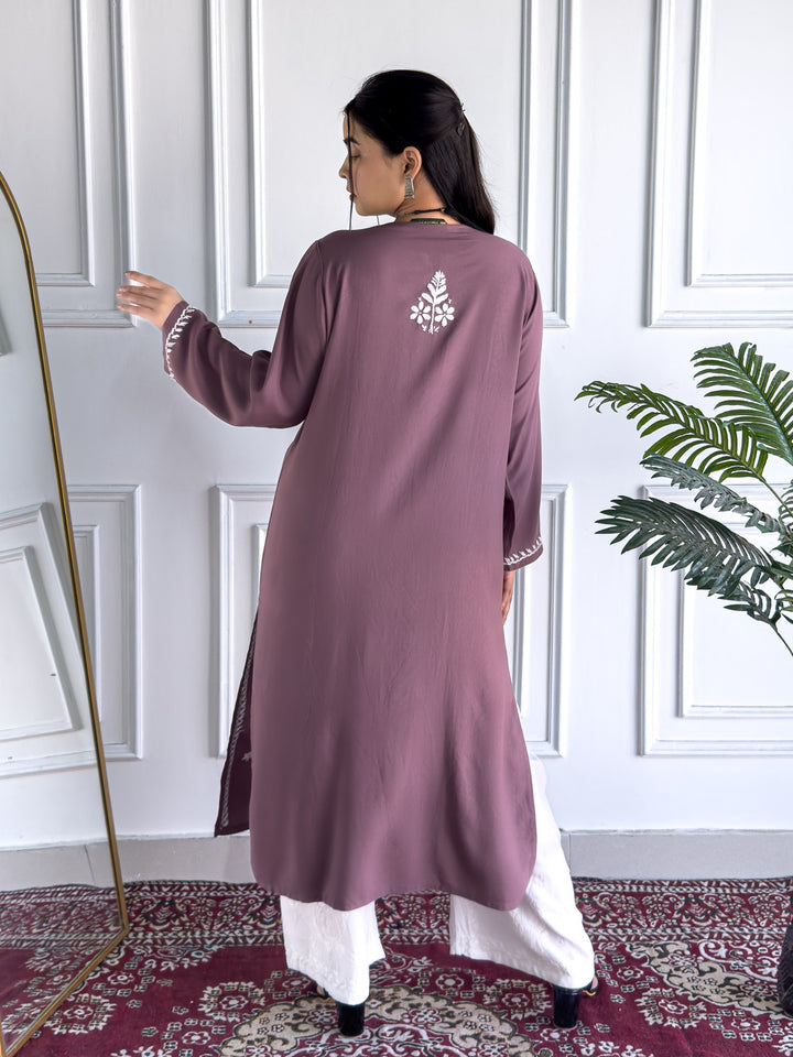 Tarini Rayon Chikankari Straight Kurta