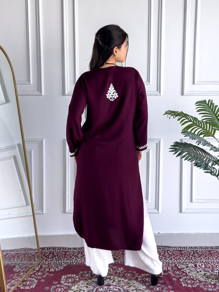 Tarini Rayon Chikankari Straight Kurta