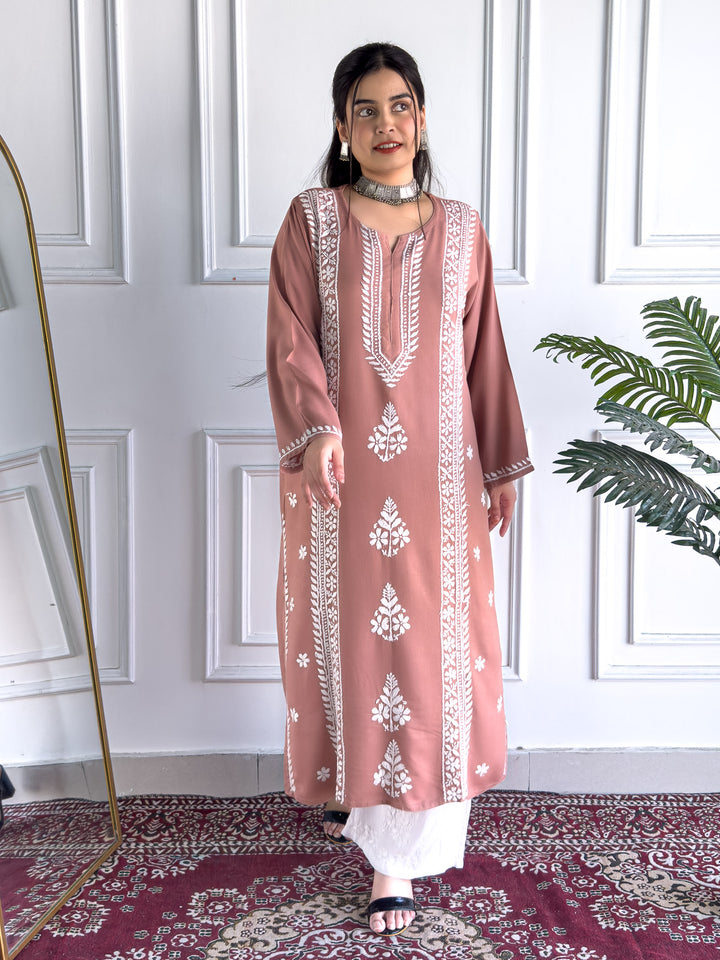 Tarini Rayon Chikankari Straight Kurta