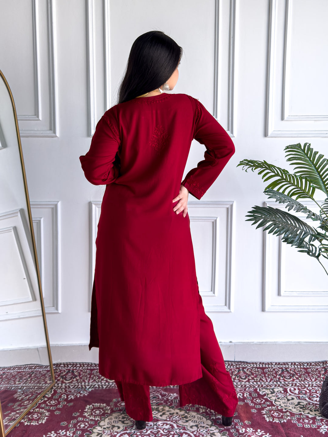 Faiza Chikankari Rayon Co-ord Set