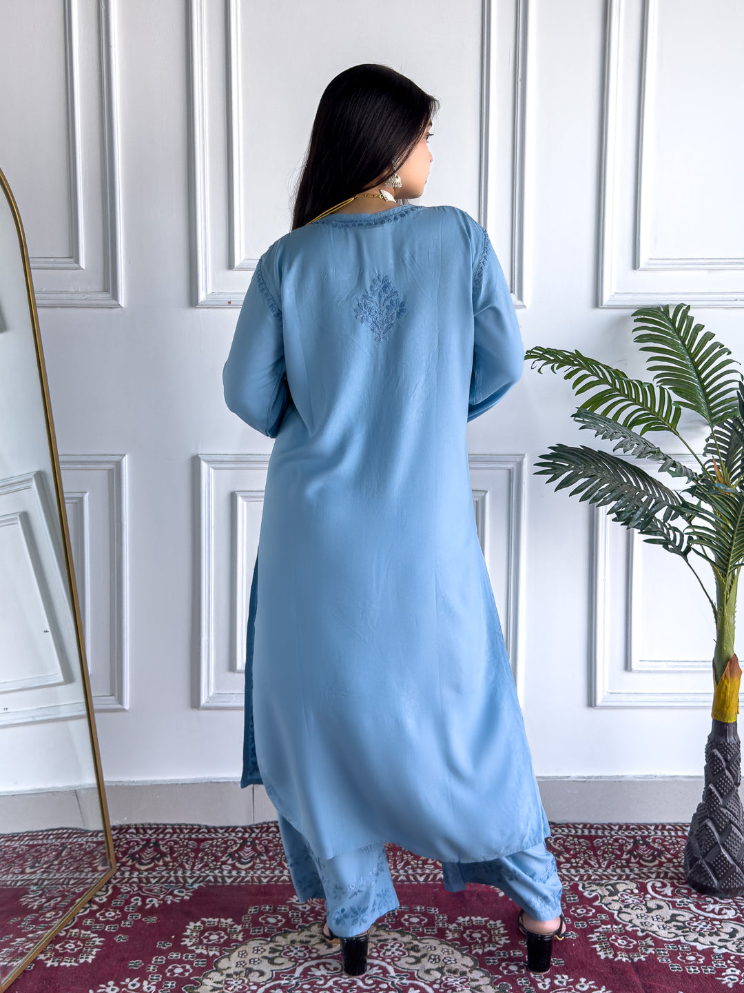 Faiza Chikankari Rayon Co-ord Set