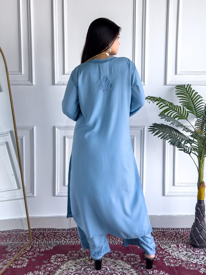 Faiza Chikankari Rayon Co-ord Set