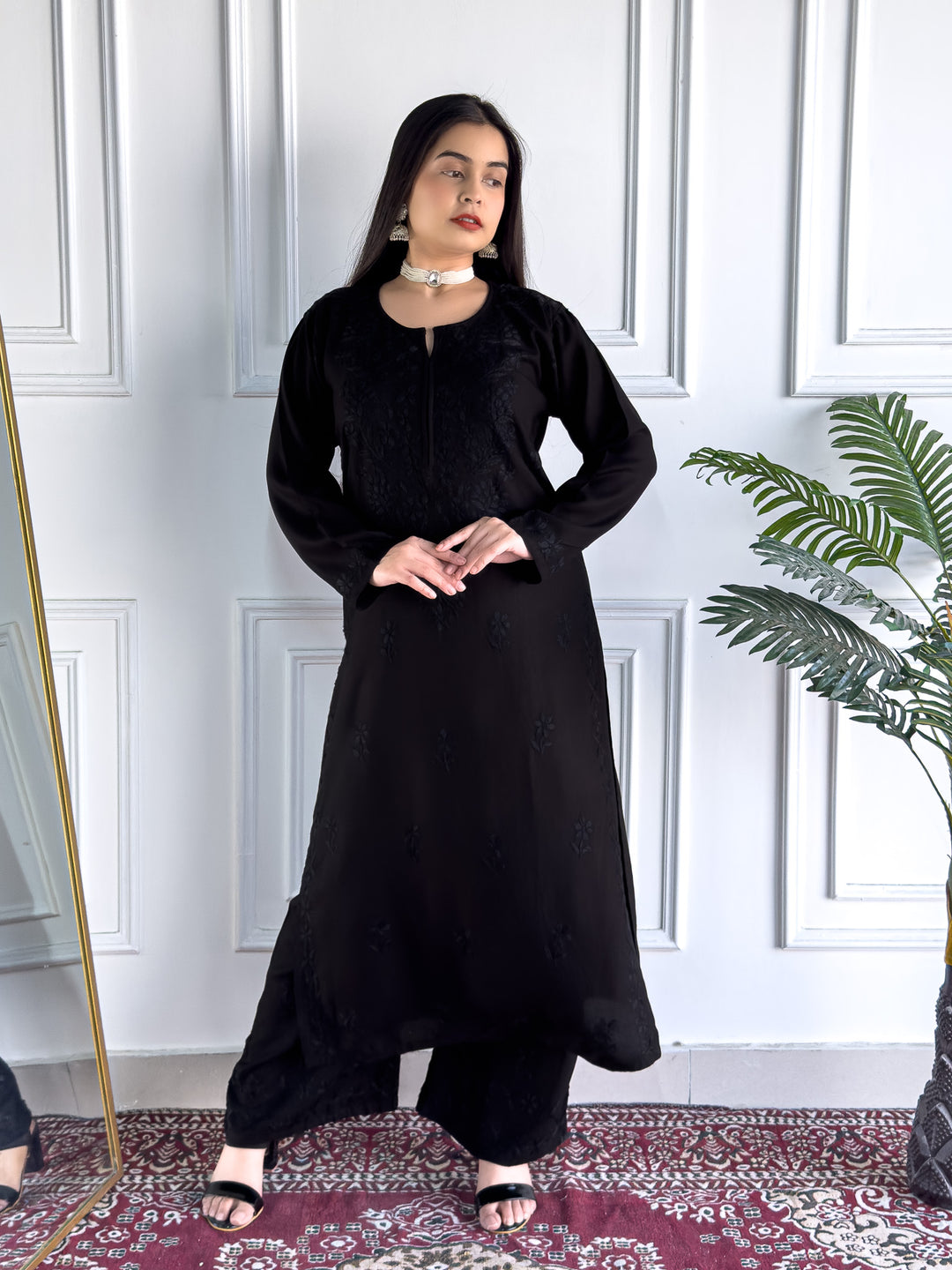 Faiza Chikankari Rayon Co-ord Set