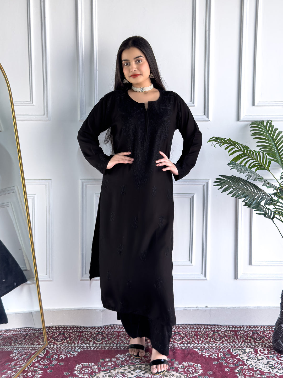 Faiza Chikankari Rayon Co-ord Set