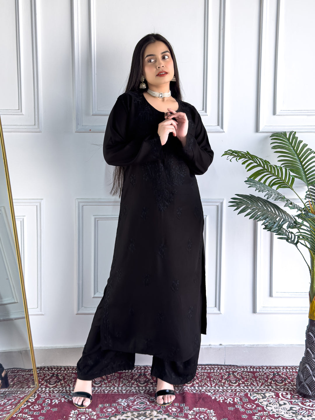 Faiza Chikankari Rayon Co-ord Set