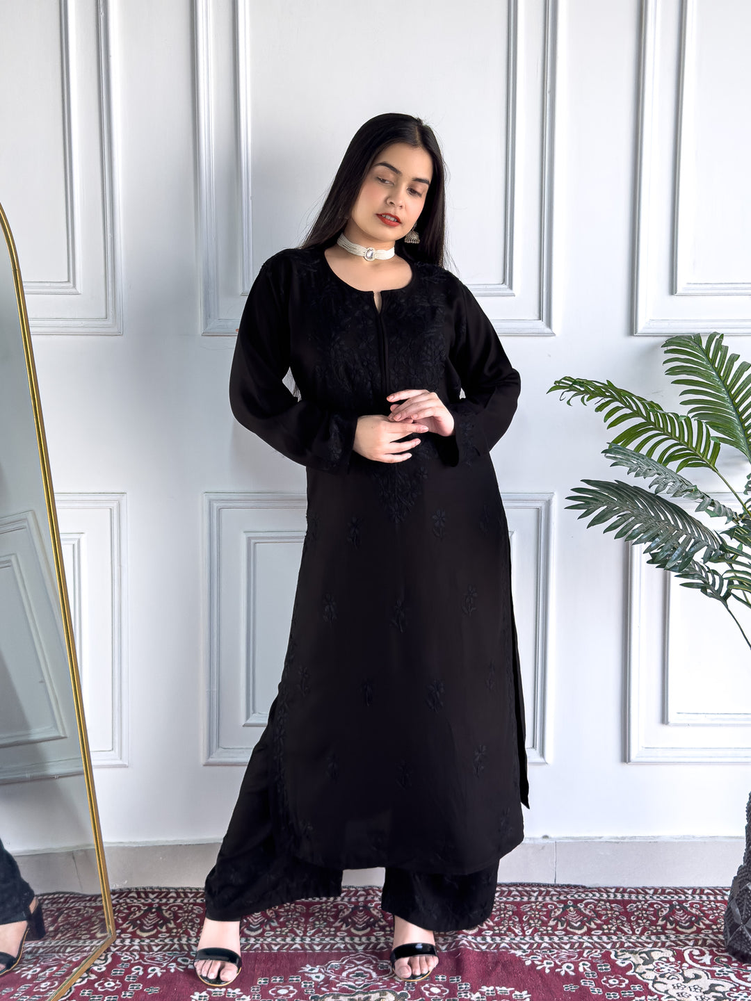 Faiza Chikankari Rayon Co-ord Set