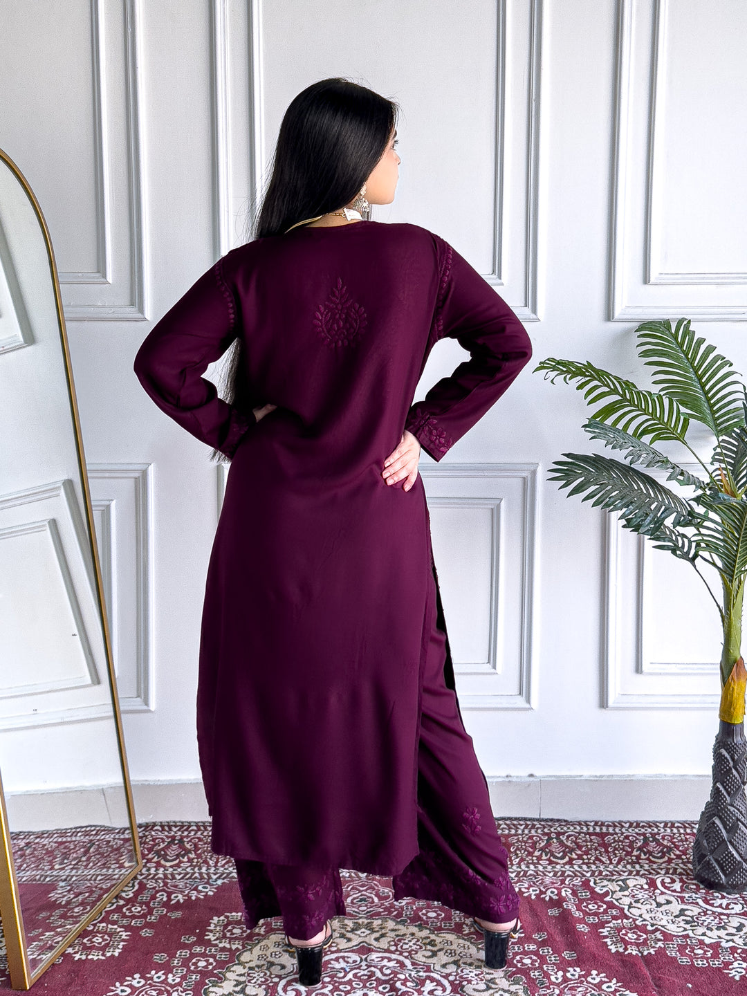 Faiza Chikankari Rayon Co-ord Set