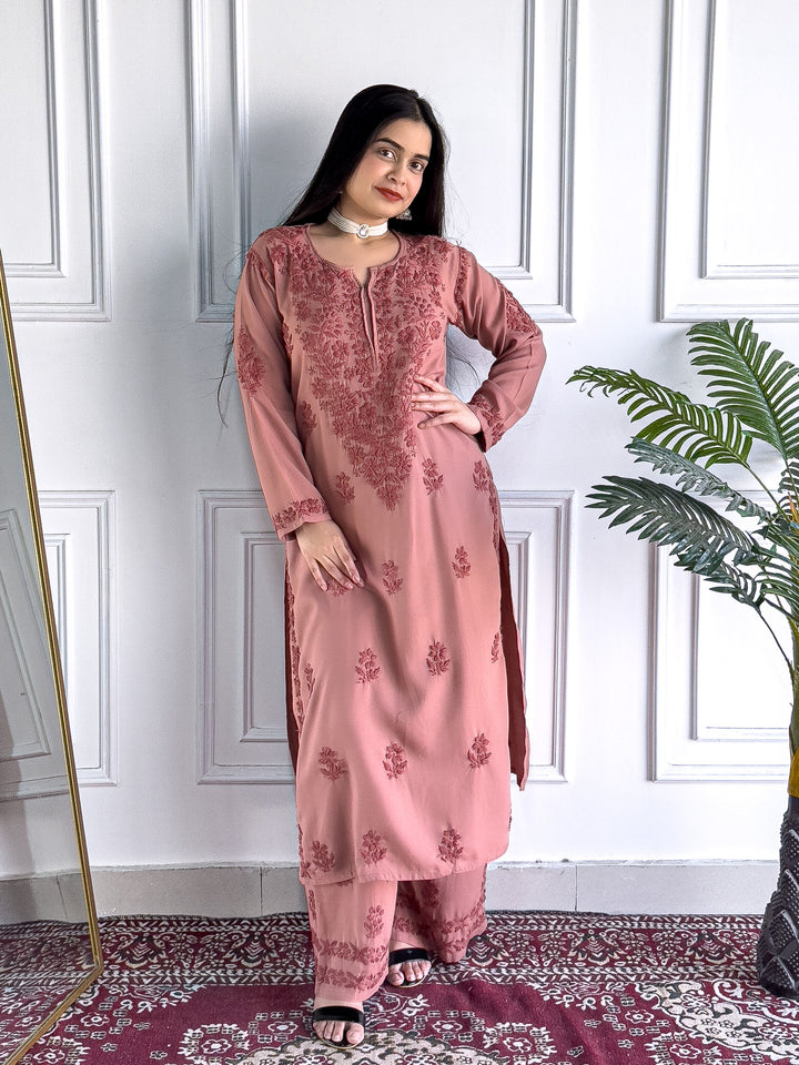 Faiza Chikankari Rayon Co-ord Set