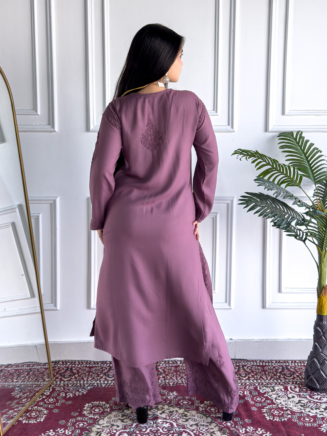Faiza Chikankari Rayon Co-ord Set