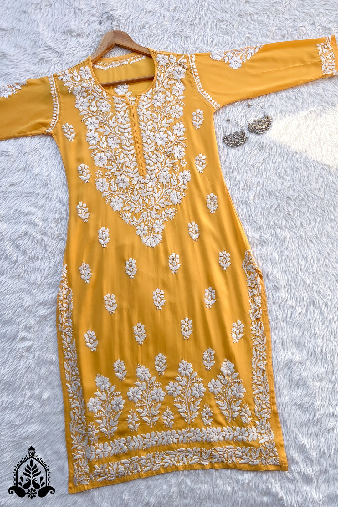 Bhumi Chikankari Premium Modal Straight Kurta