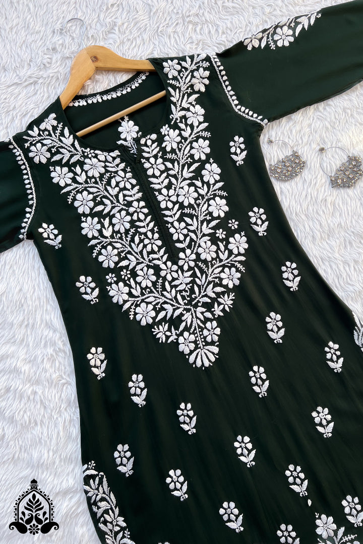 Bhumi Chikankari Premium Modal Straight Kurta