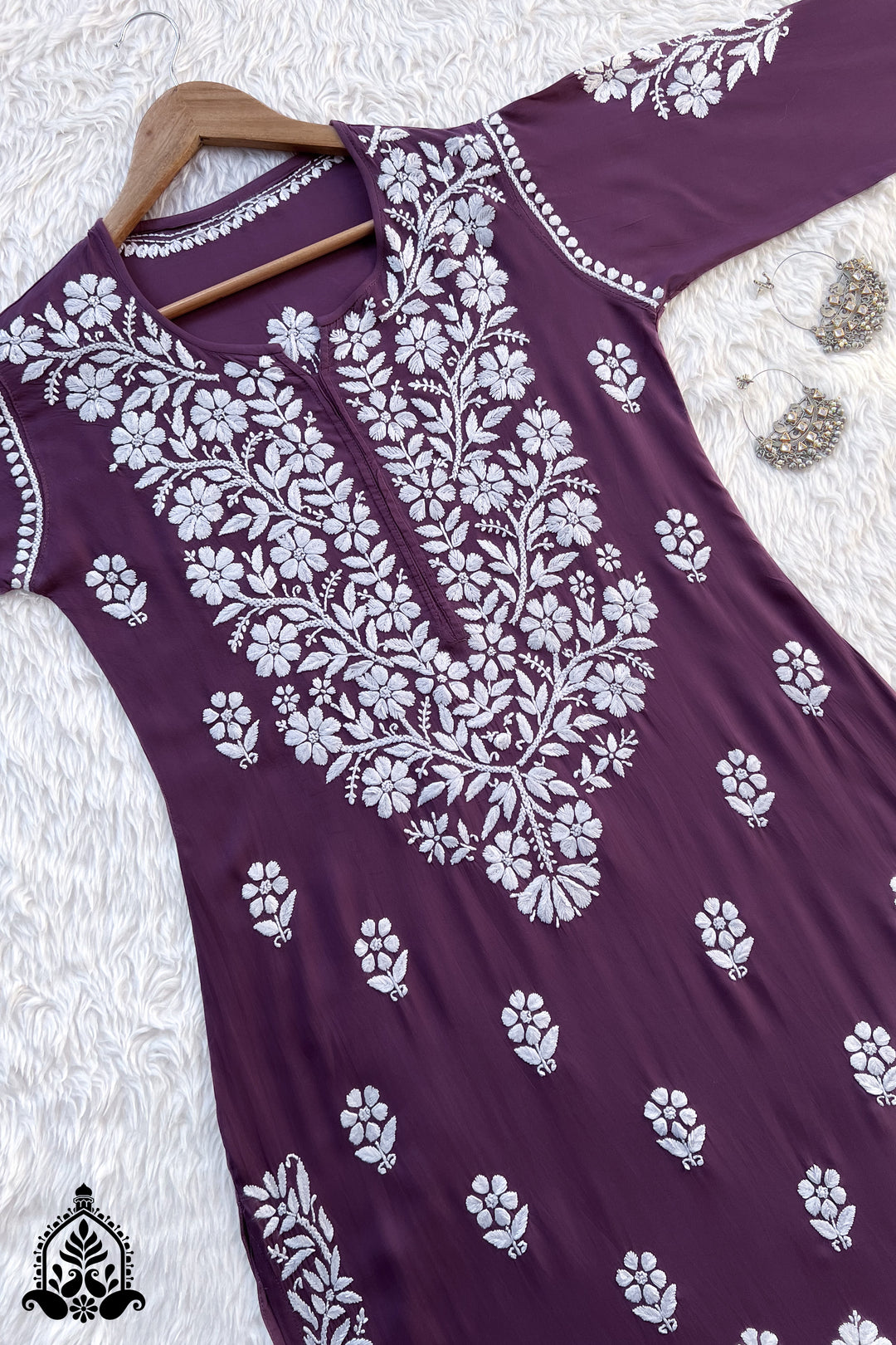 Bhumi Chikankari Premium Modal Straight Kurta