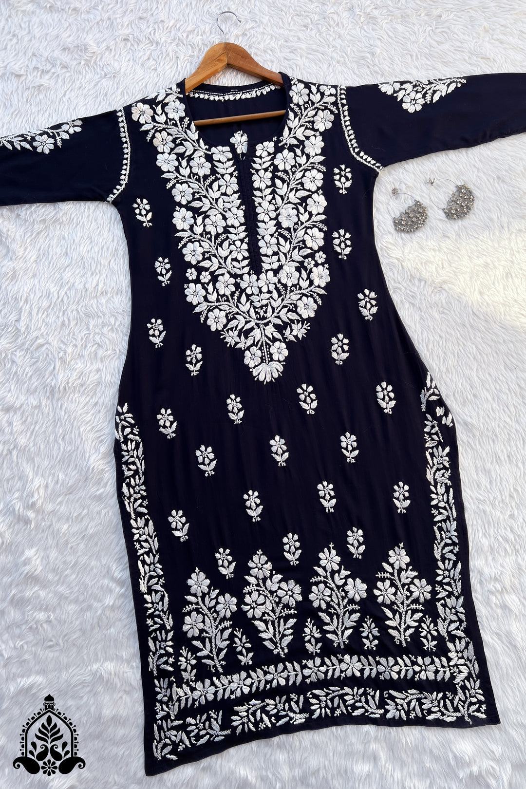 Bhumi Chikankari Premium Modal Straight Kurta