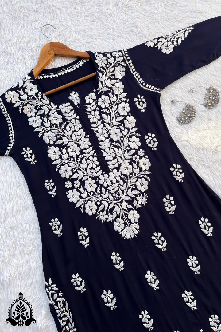 Bhumi Chikankari Premium Modal Straight Kurta