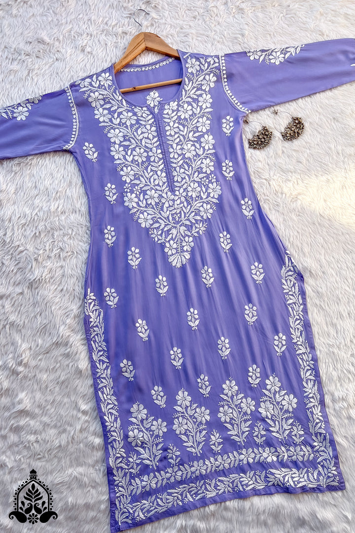 Bhumi Chikankari Premium Modal Straight Kurta