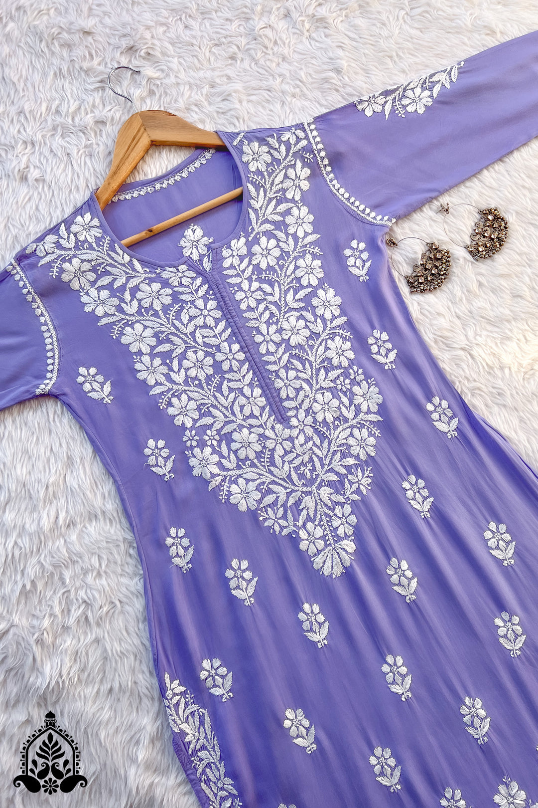 Bhumi Chikankari Premium Modal Straight Kurta