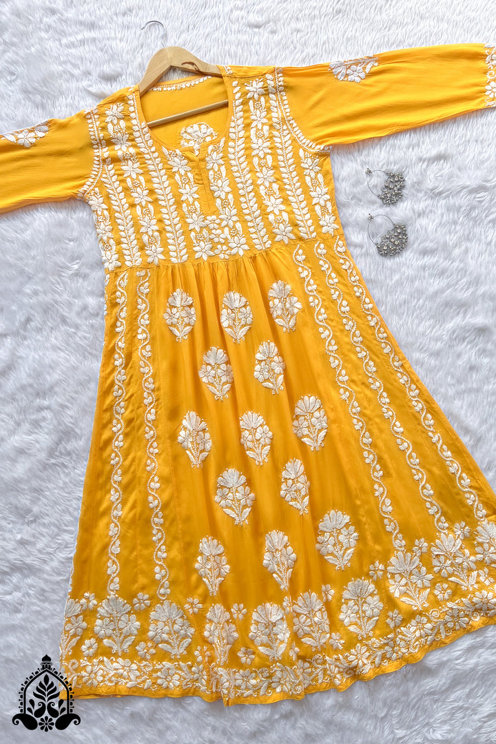 Nadia Chikankari Premium  Modal Long Gown