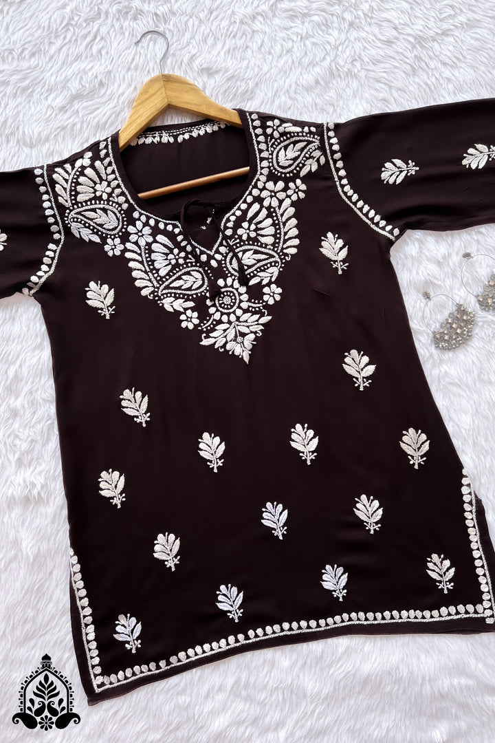 Gargi Chikankari Rayon Short Kurti