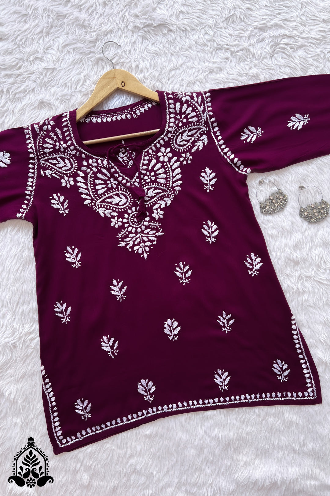 Gargi Chikankari Rayon Short Kurti