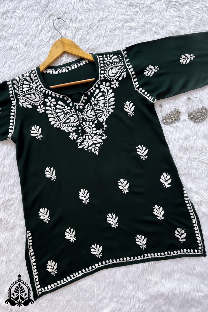 Gargi Chikankari Rayon Short Kurti