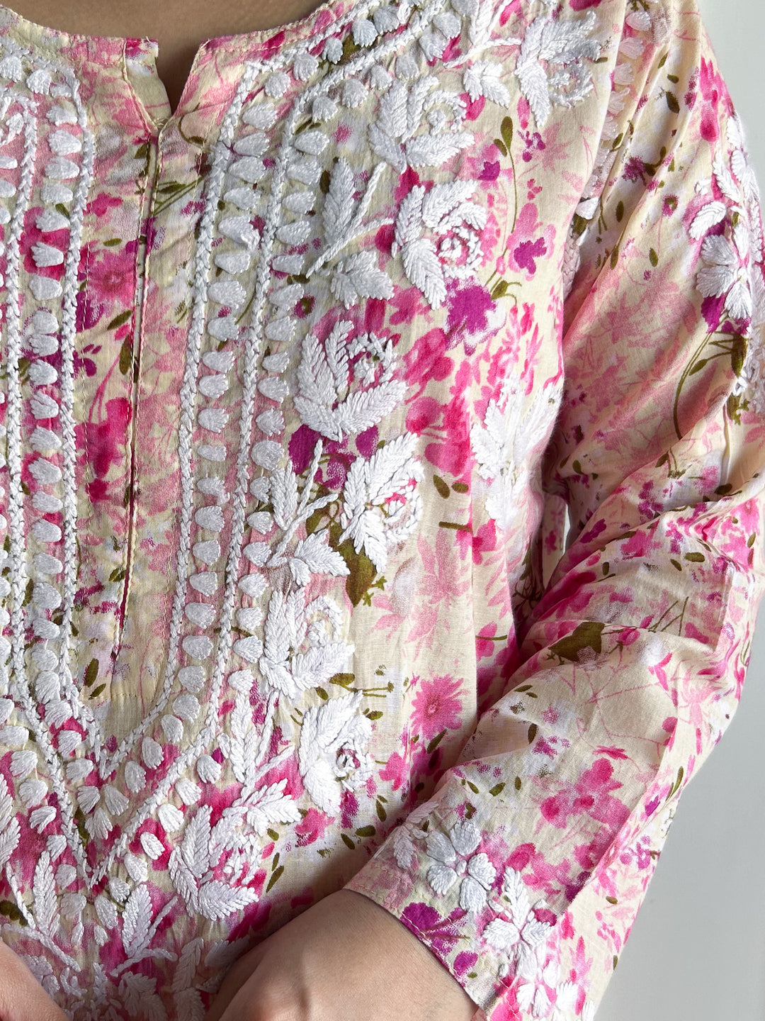 Manvi Mulmul Chikankari Printed Co-ord Set