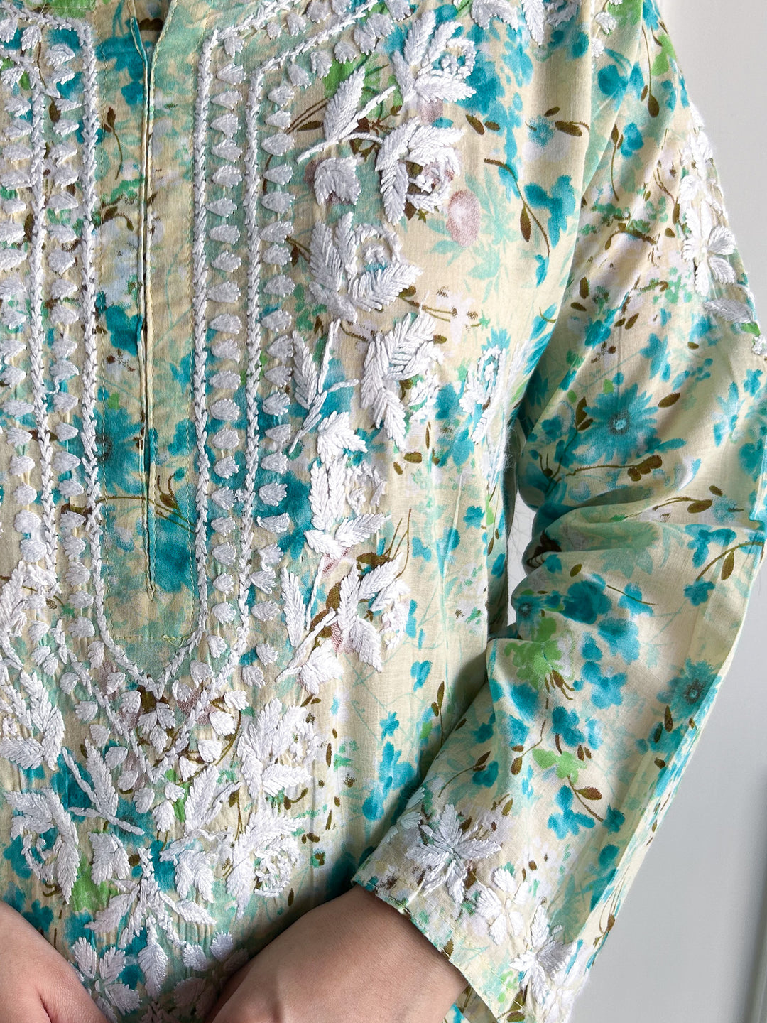 Manvi Mulmul Chikankari Printed Co-ord Set