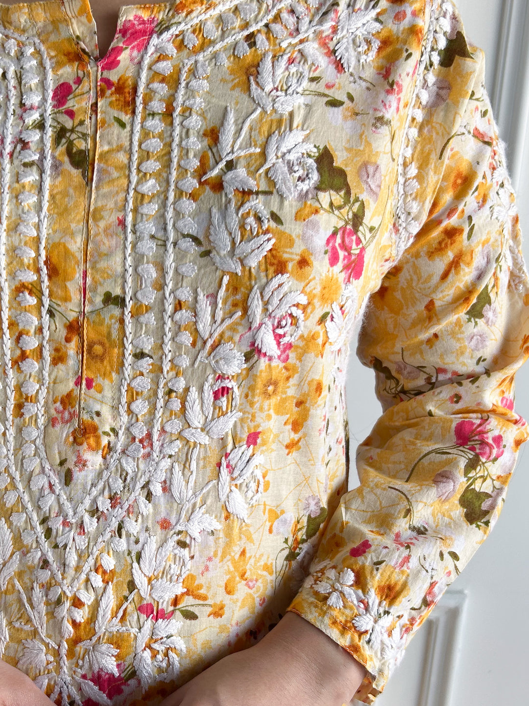 Manvi Mulmul Chikankari Printed Co-ord Set