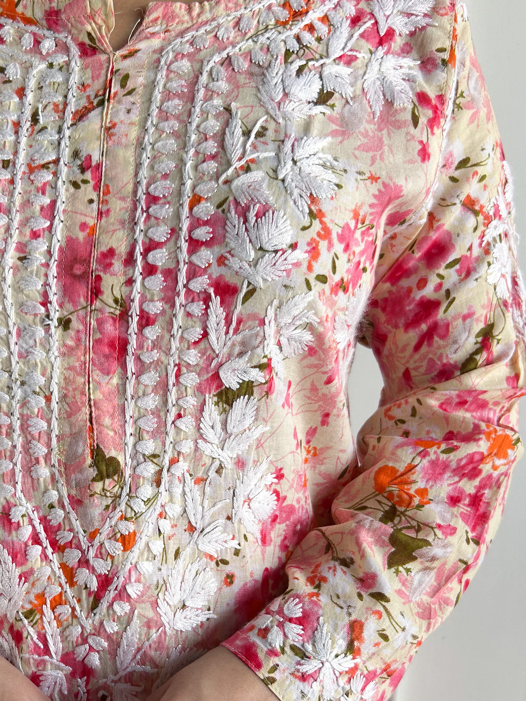 Manvi Mulmul Chikankari Printed Co-ord Set