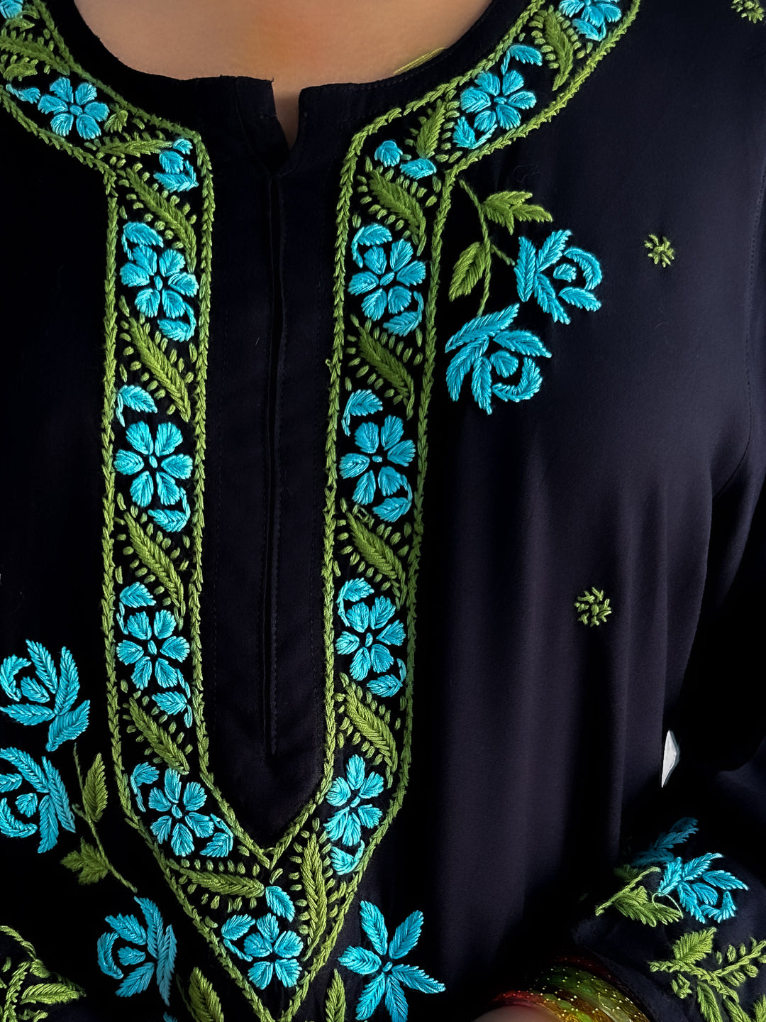 Hina Rayon Chikankari Rose Co-ord Set