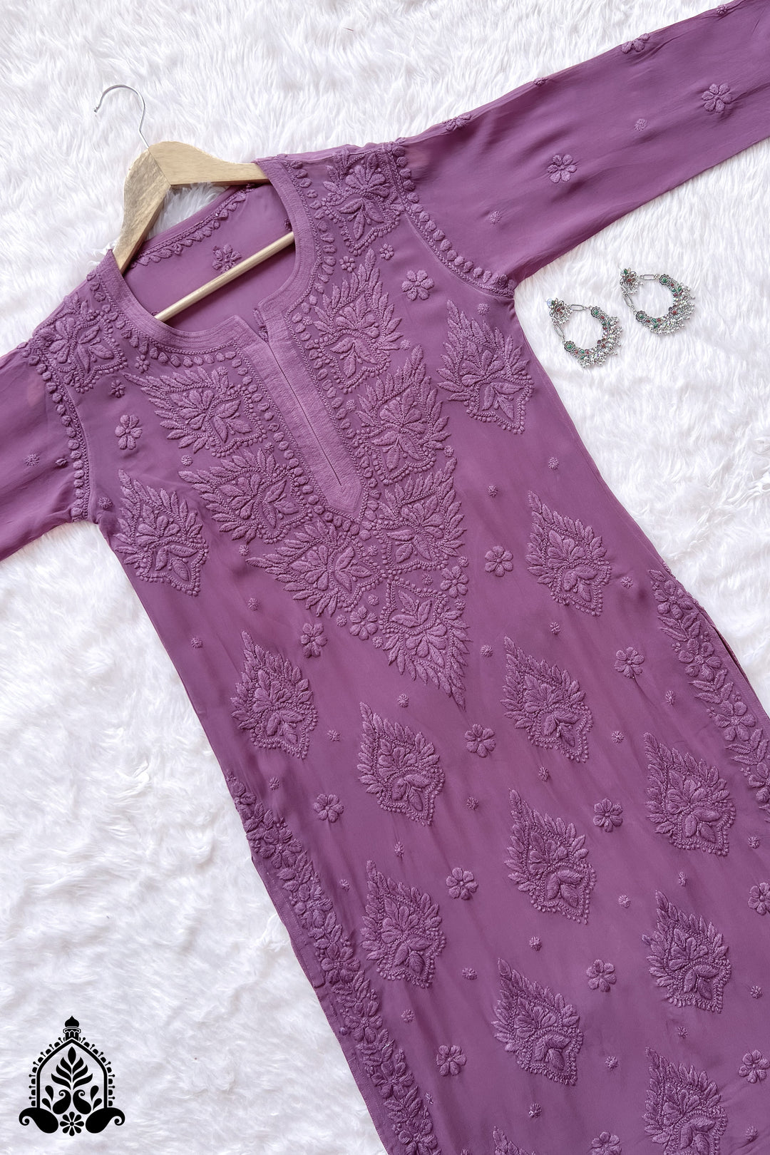 Dua Premium Viscose 3D Chikankari Straight Kurta