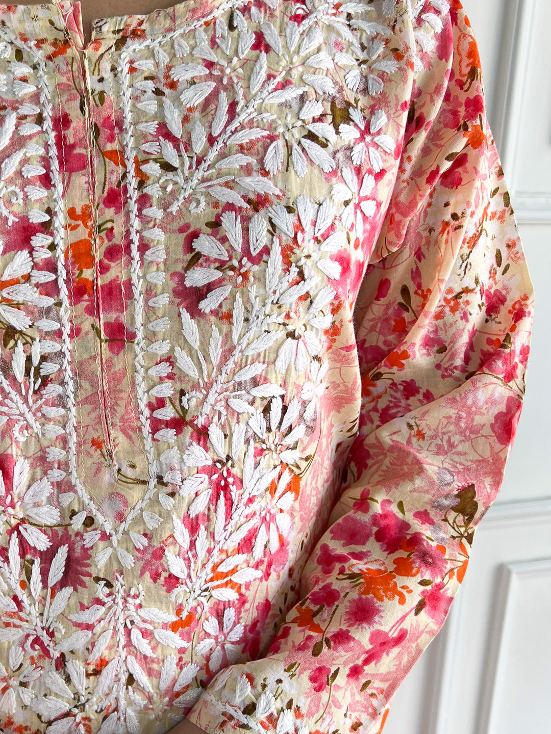 Zehra Mulmul Chikankari Straight Kurta