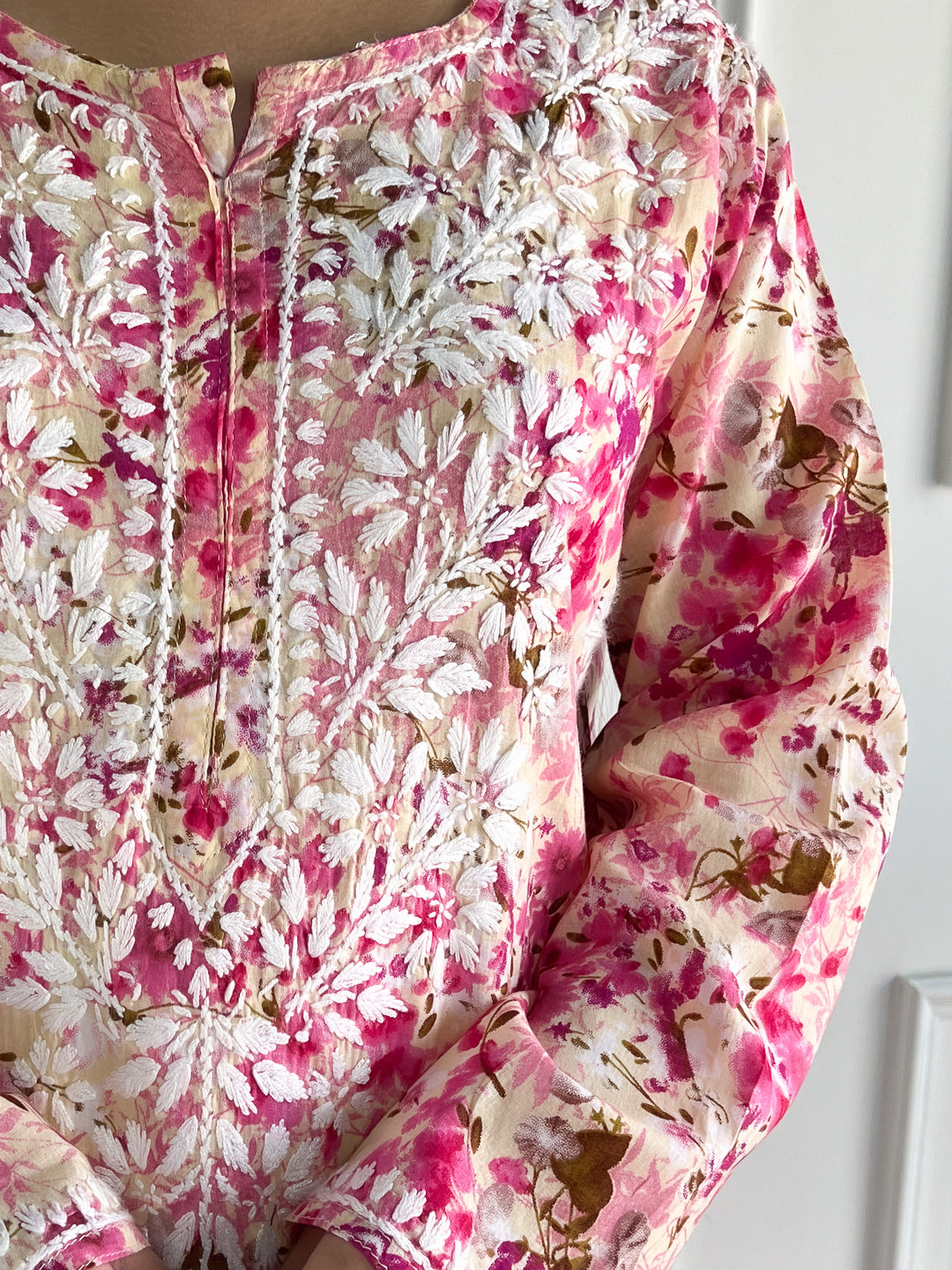 Zehra Mulmul Chikankari Straight Kurta