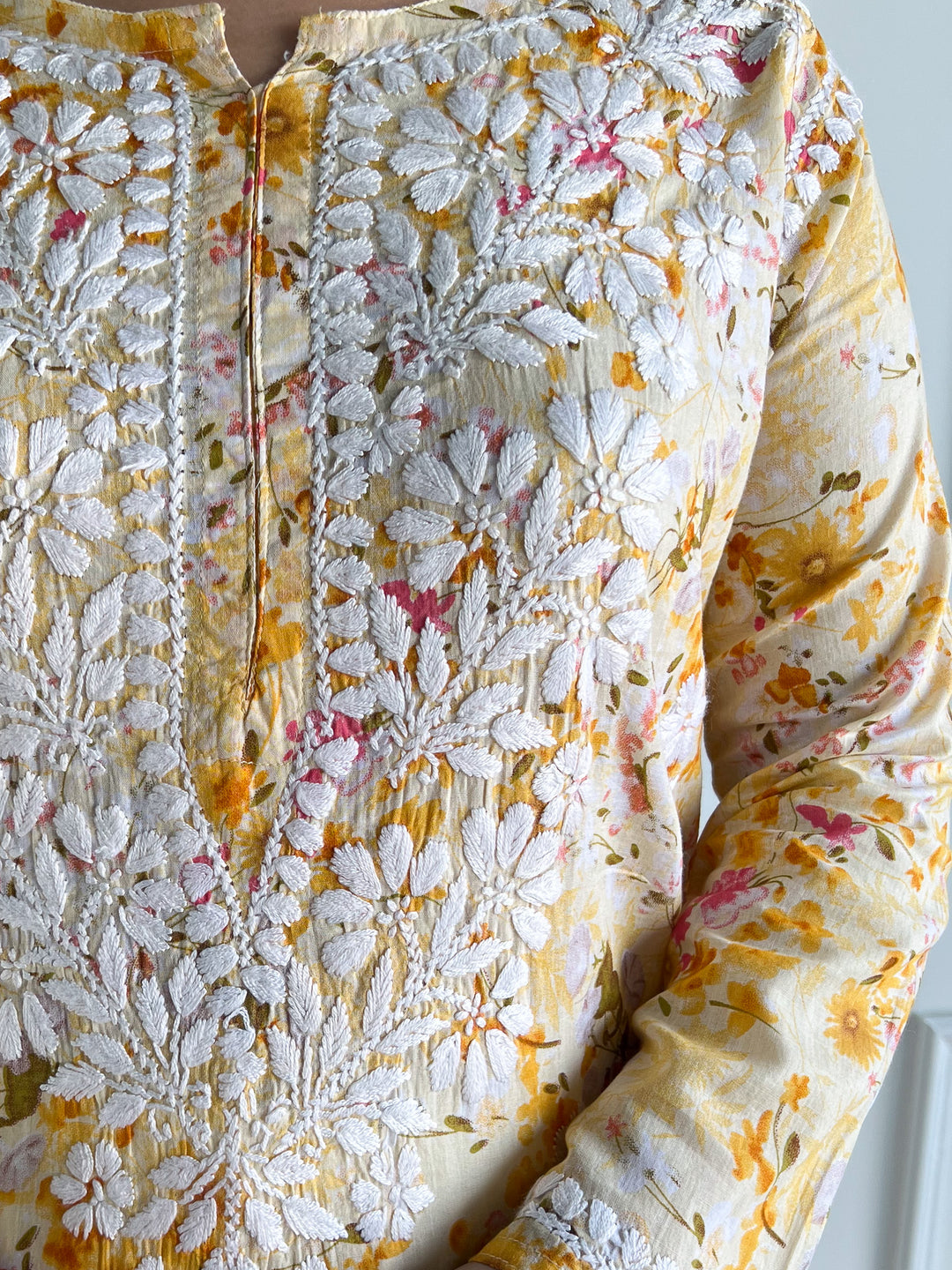 Zehra Mulmul Chikankari Straight Kurta