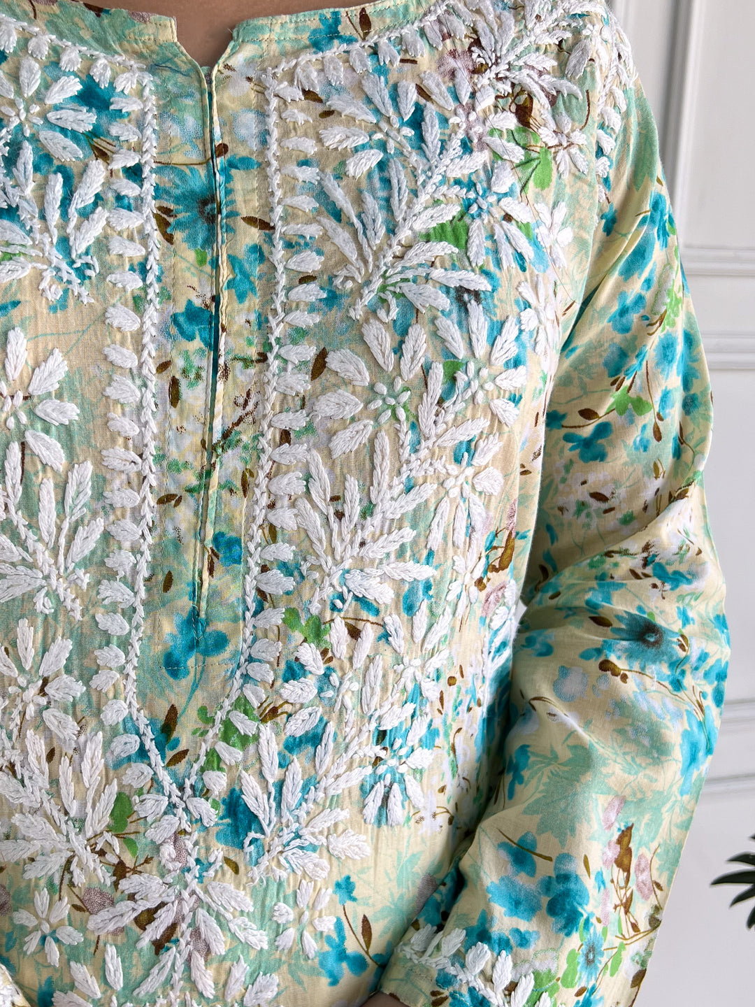 Zehra Mulmul Chikankari Straight Kurta