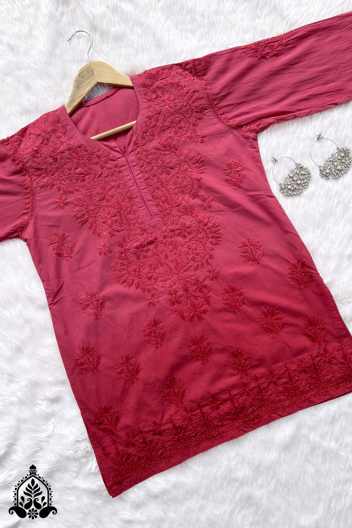 Naina Chikankari Short Ombre Kurti