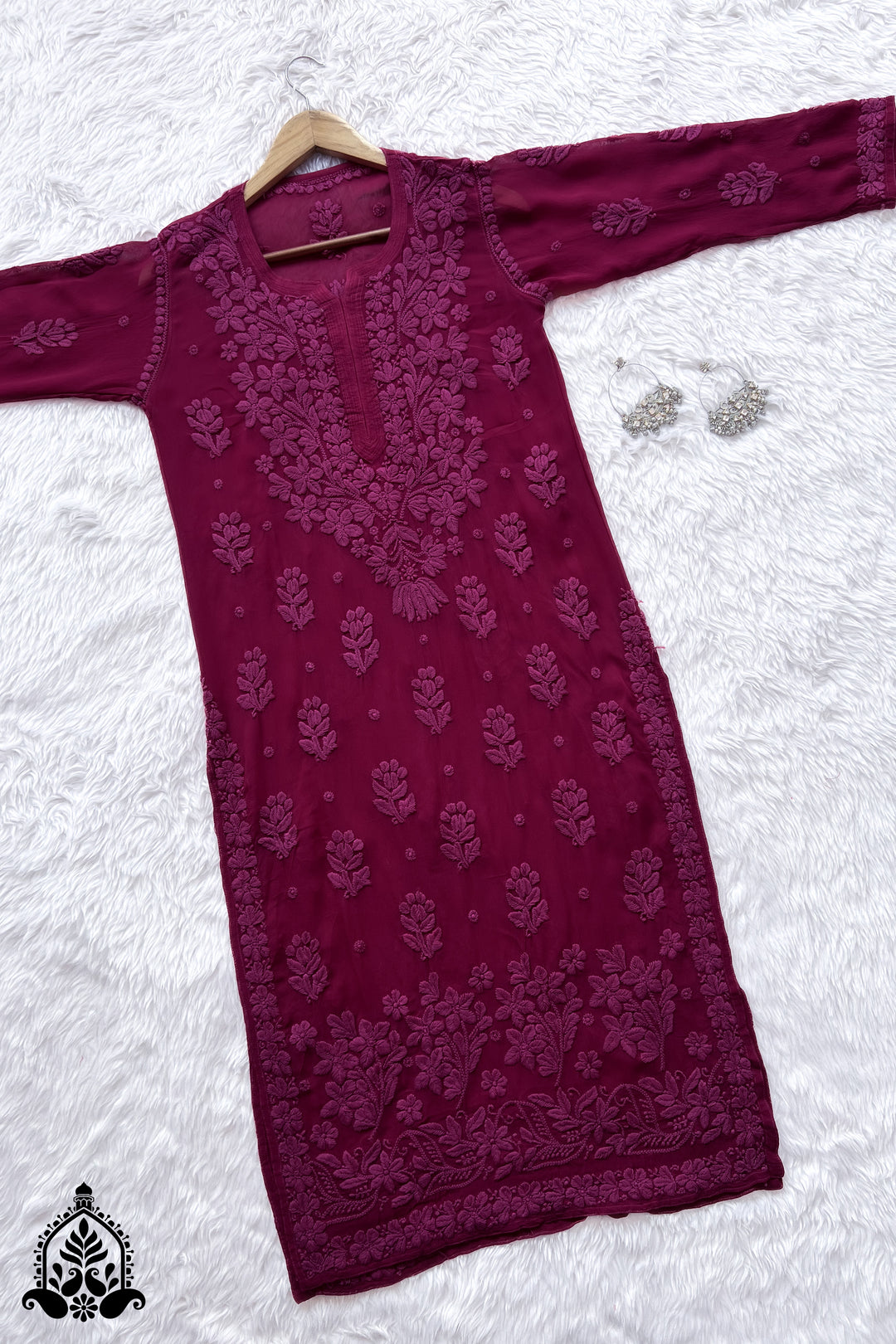 Suhana Premium Viscose Chikankari Straight Kurta