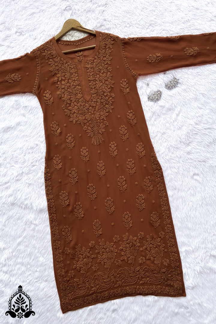 Suhana Premium Viscose Chikankari Straight Kurta