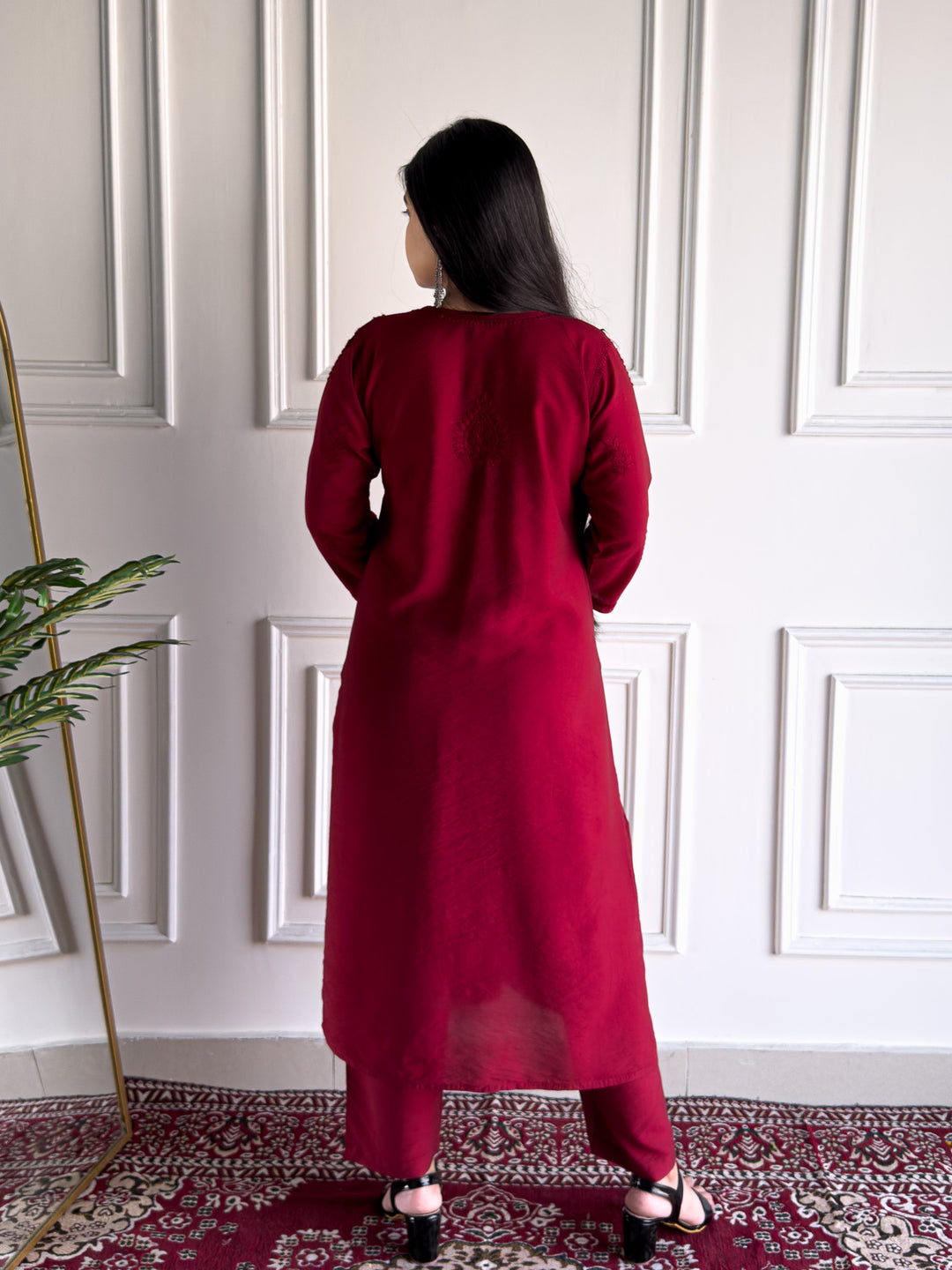 Karisma Chanderi Chikankari Mukaish Co-ord Set