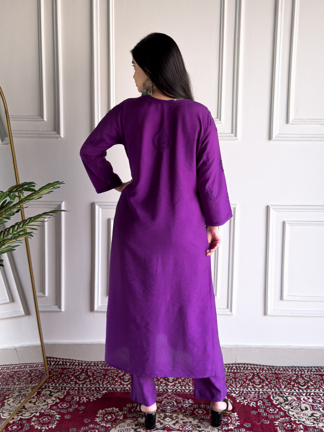 Karisma Chanderi Chikankari Mukaish Co-ord Set