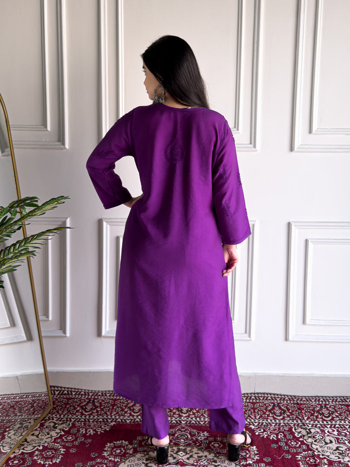 Karisma Chanderi Chikankari Mukaish Co-ord Set