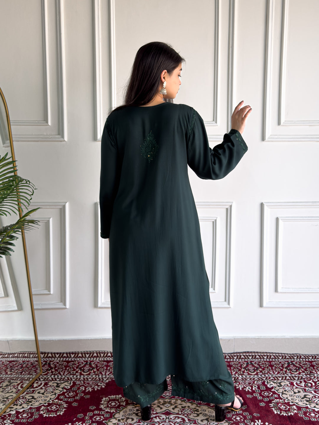 Avika Rayon Chikankari Mukaish Co-ord Set