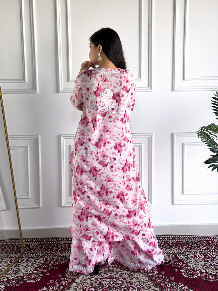Bela Mulmul Chikankari Printed Co-ord Set
