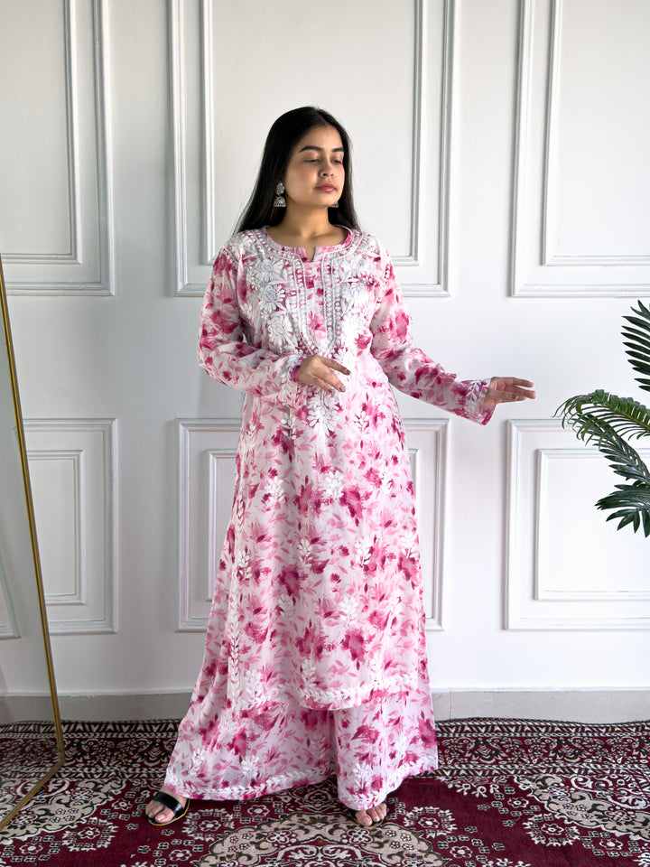 Bela Mulmul Chikankari Printed Co-ord Set