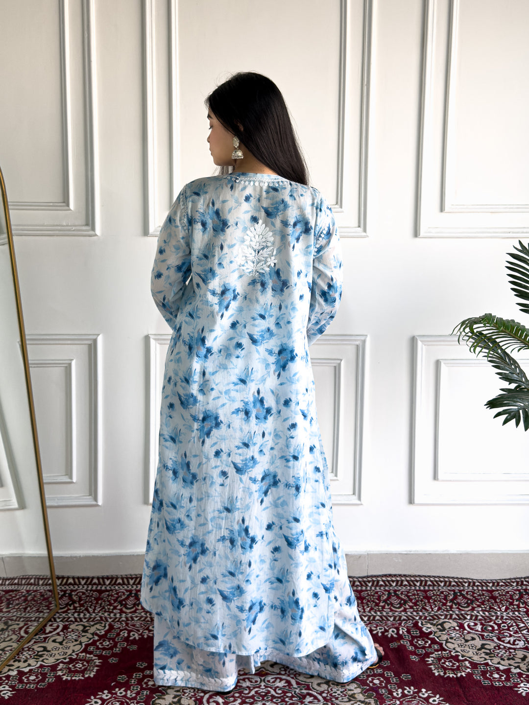 Bela Mulmul Chikankari Printed Co-ord Set