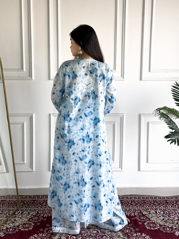 Bela Mulmul Chikankari Printed Co-ord Set