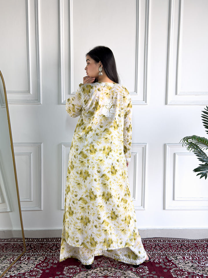 Bela Mulmul Chikankari Printed Co-ord Set