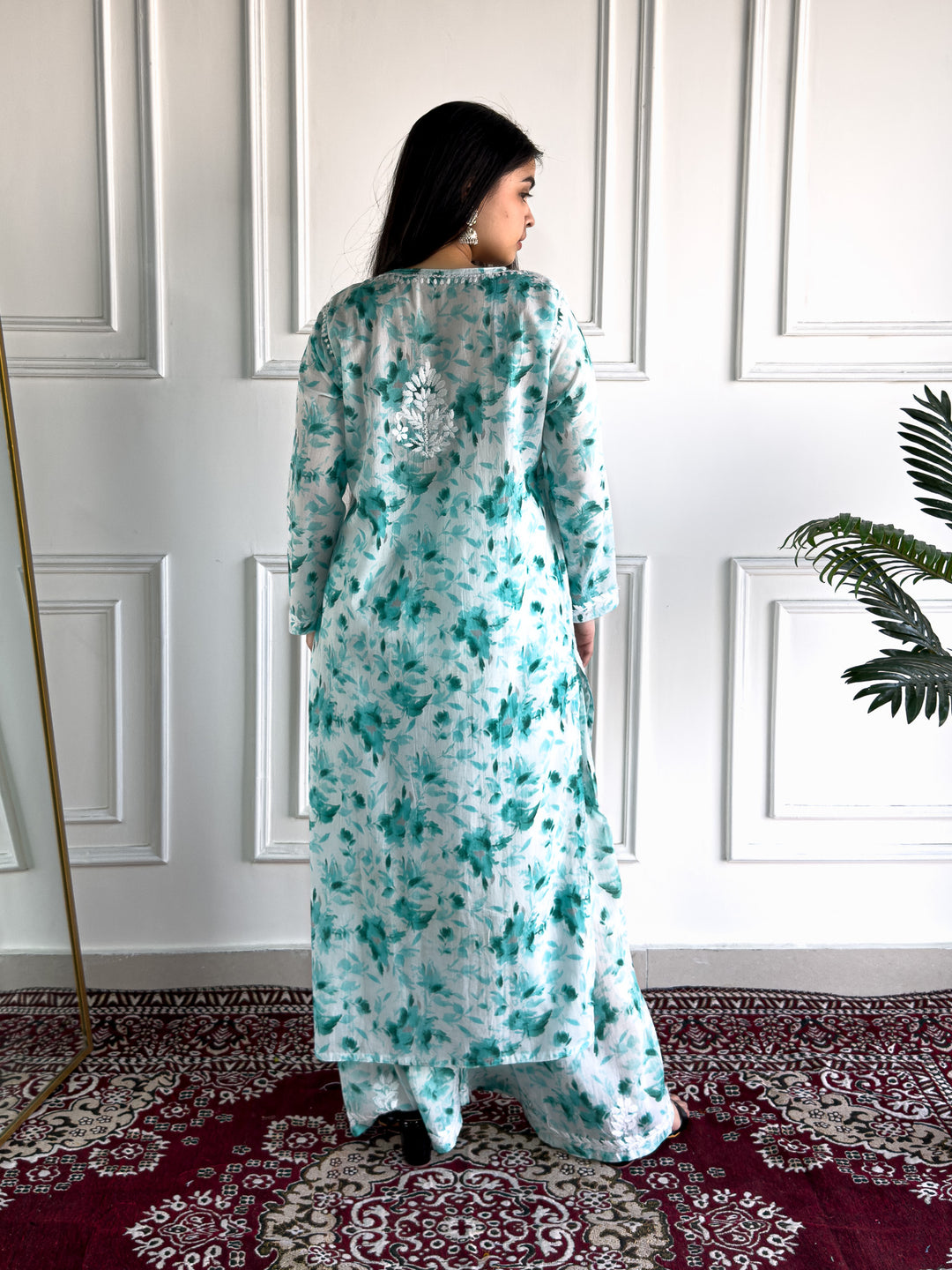 Bela Mulmul Chikankari Printed Co-ord Set