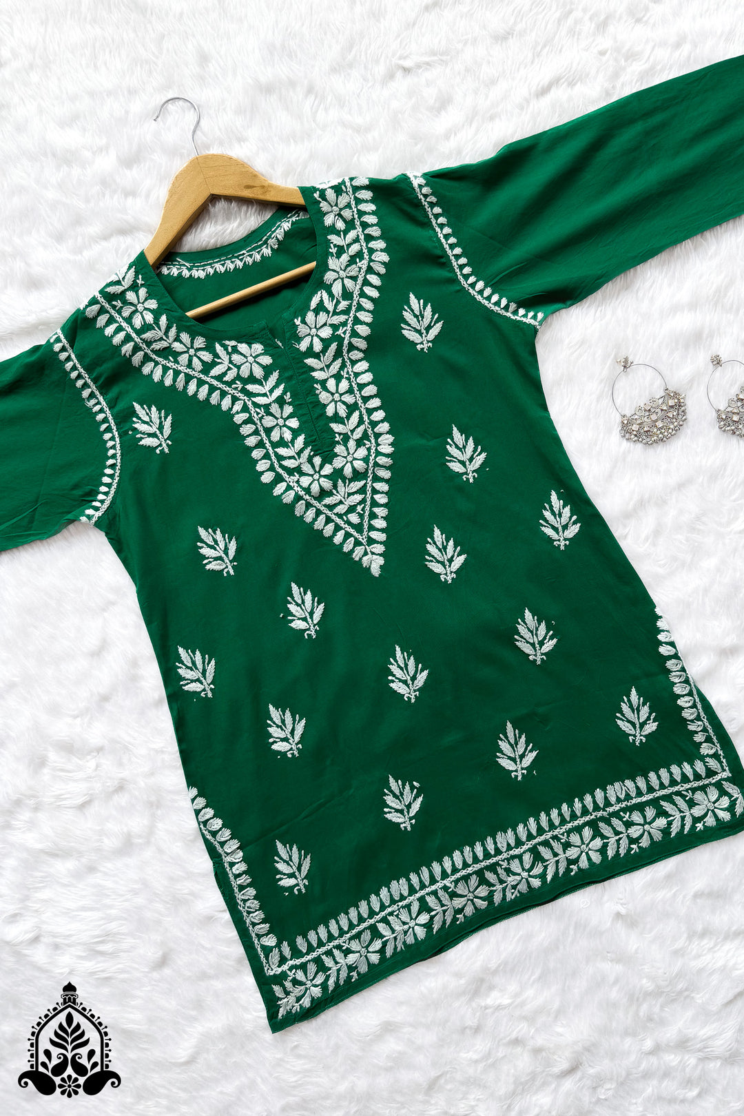 Maahi Chikankari Short Cotton Kurti